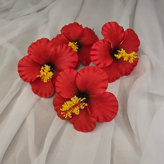 Red Hibiscus 11.5 cm Flowerhead