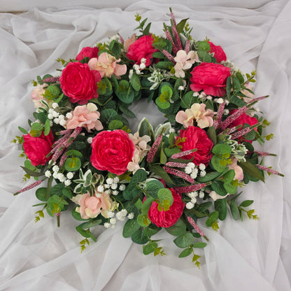 Wreath in Shades of Pink