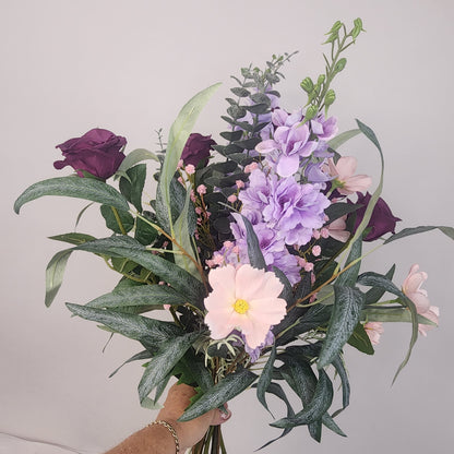 Purple and Mauve Bouquet -Real Touch Blooms