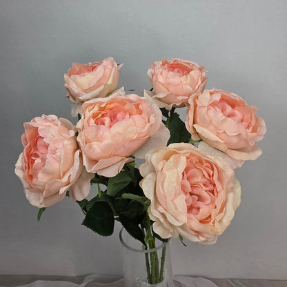 Pink David Austin Half Bloom Real Touch Rose