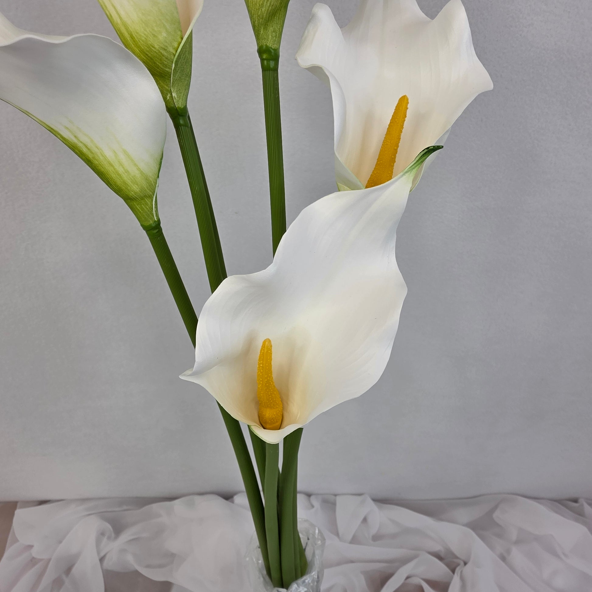 White Long Stem Calla - Realistic Artificial Flowers