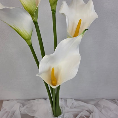 White Long Stem Calla - Realistic Artificial Flowers