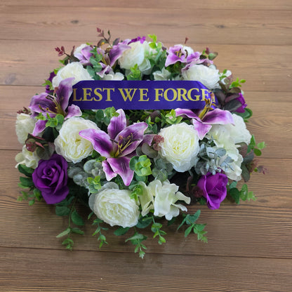 Wreath in Purple and White