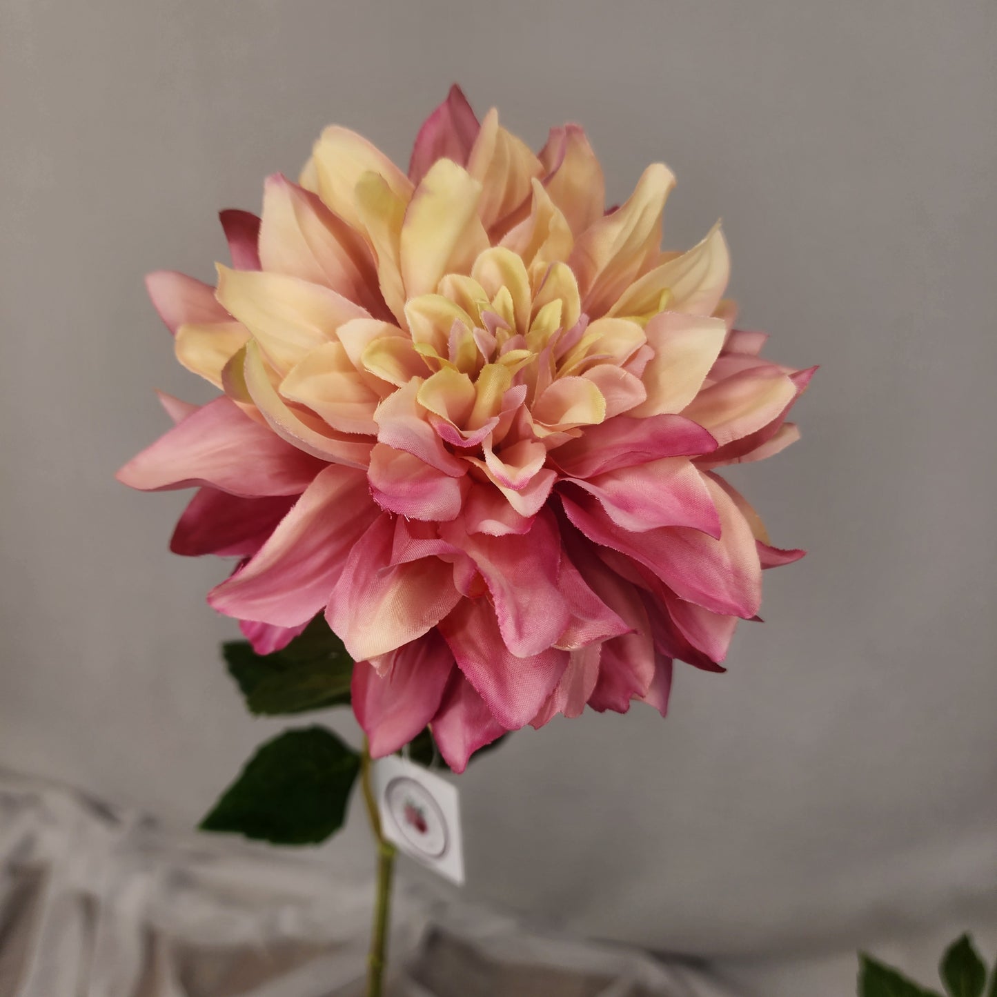Cranberry Swirl Dahlia Silk Touch- Realistic Artificial Flowers