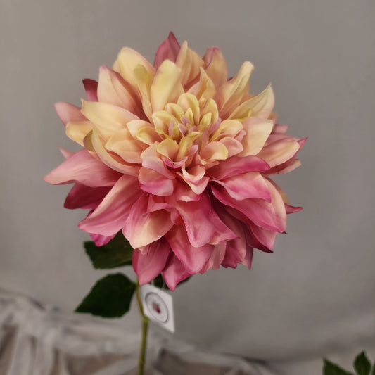 Cranberry Swirl Dahlia Silk Touch- Realistic Artificial Flowers