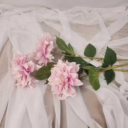 Light Pink Dahlia Silk Touch- Realistic Artificial Flowers