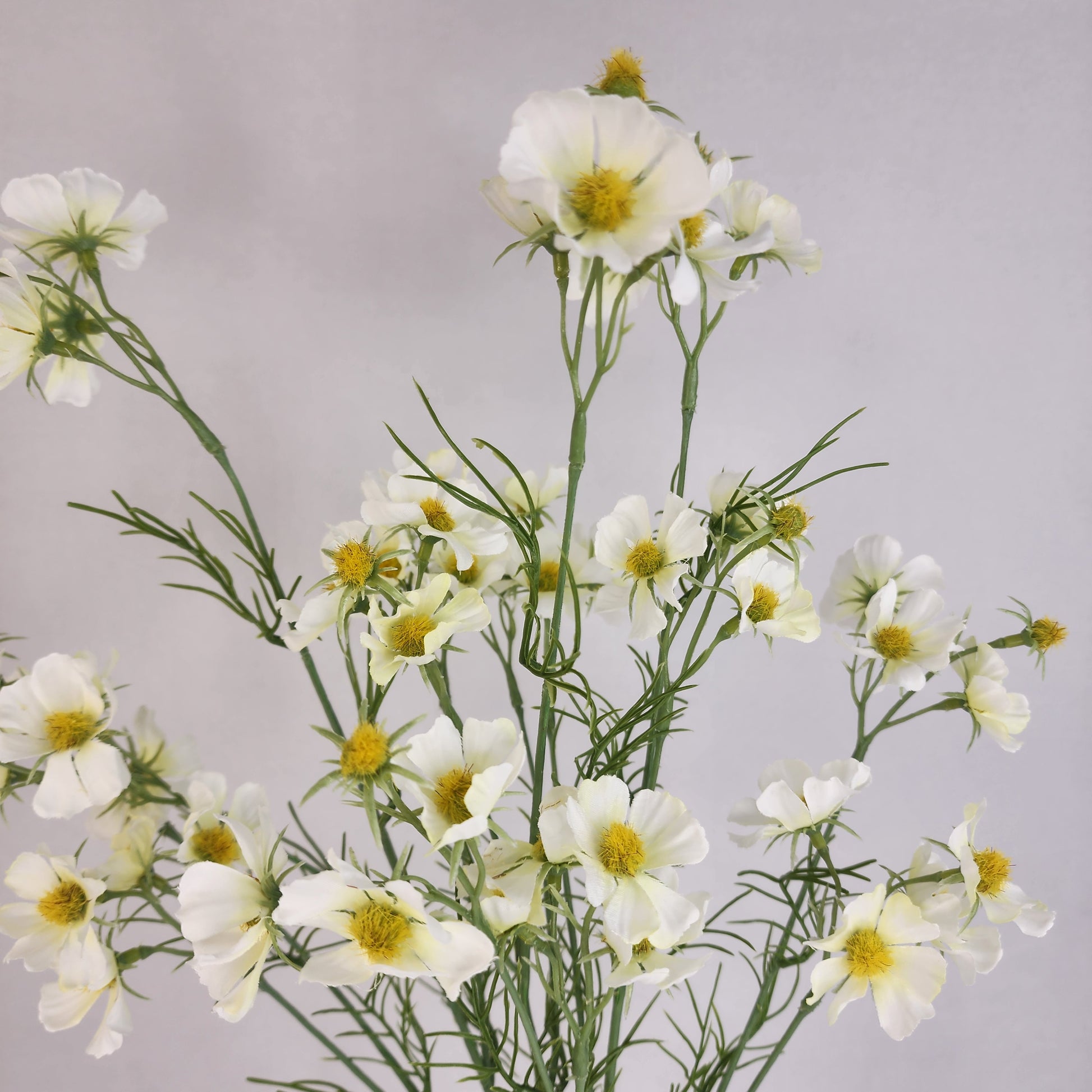 White Mini Cosmos Spray - Realistic Artificial Flowers