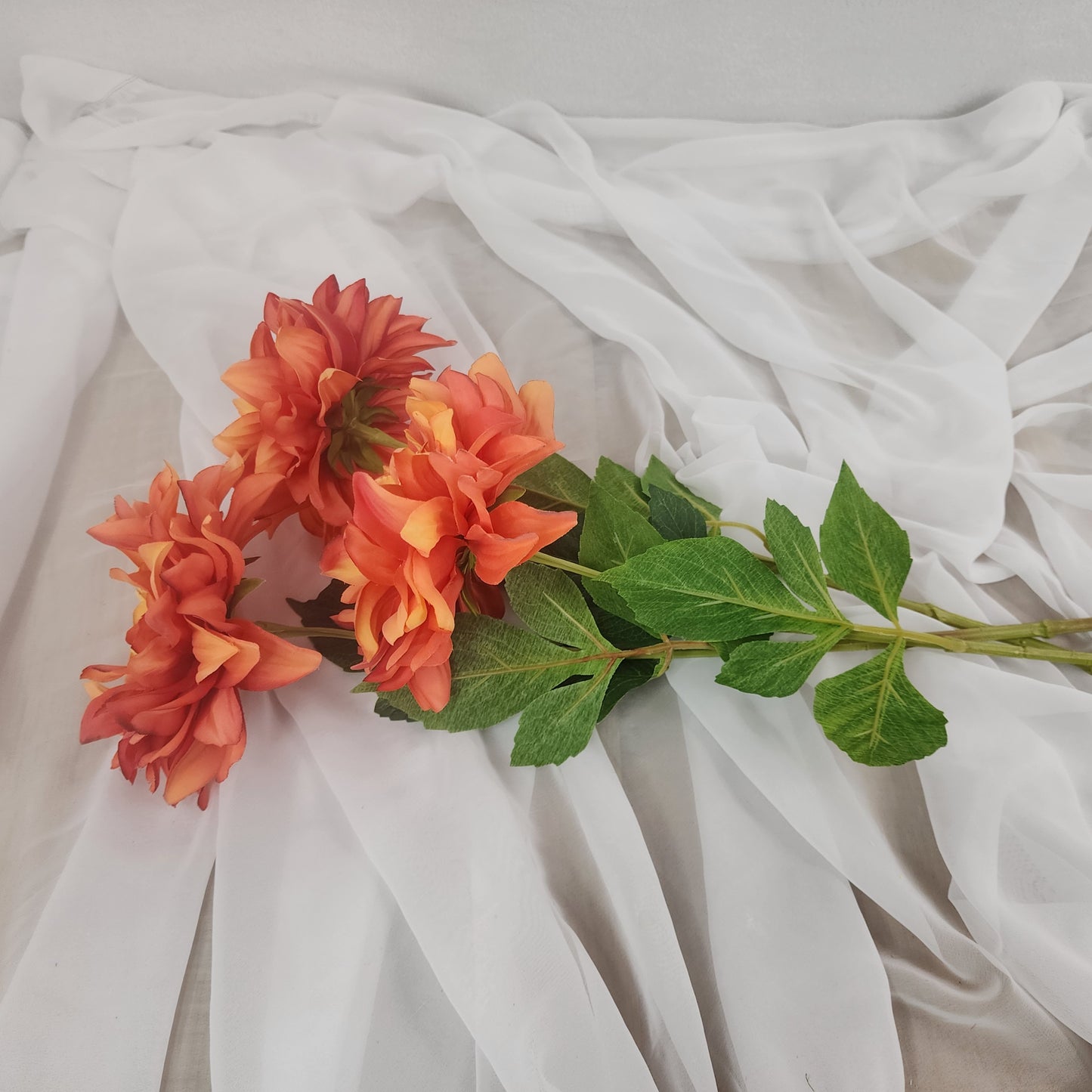 Rust Dahlia Silk Touch- Realistic Artificial Flowers