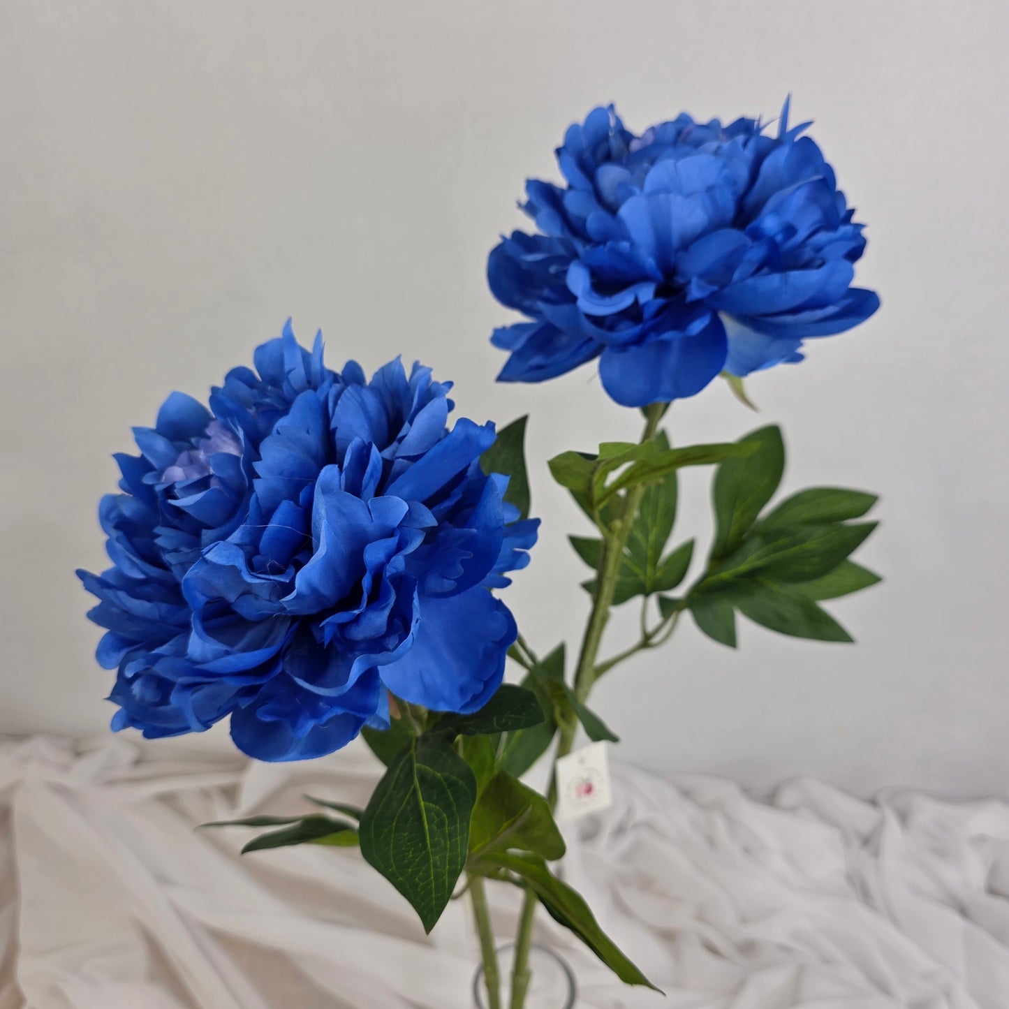 Dark Blue Peony Bloom Large - Realistic Artificial Flowers