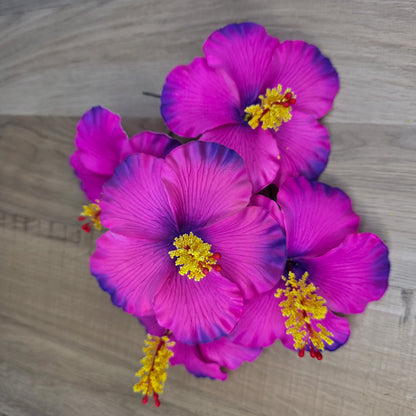 Fuchsia/Purple Hibiscus 11.5 cm Flowerhead