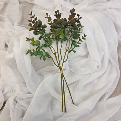 Grey Short Stem Mini Gum - Realistic Artificial Flowers and Greenery