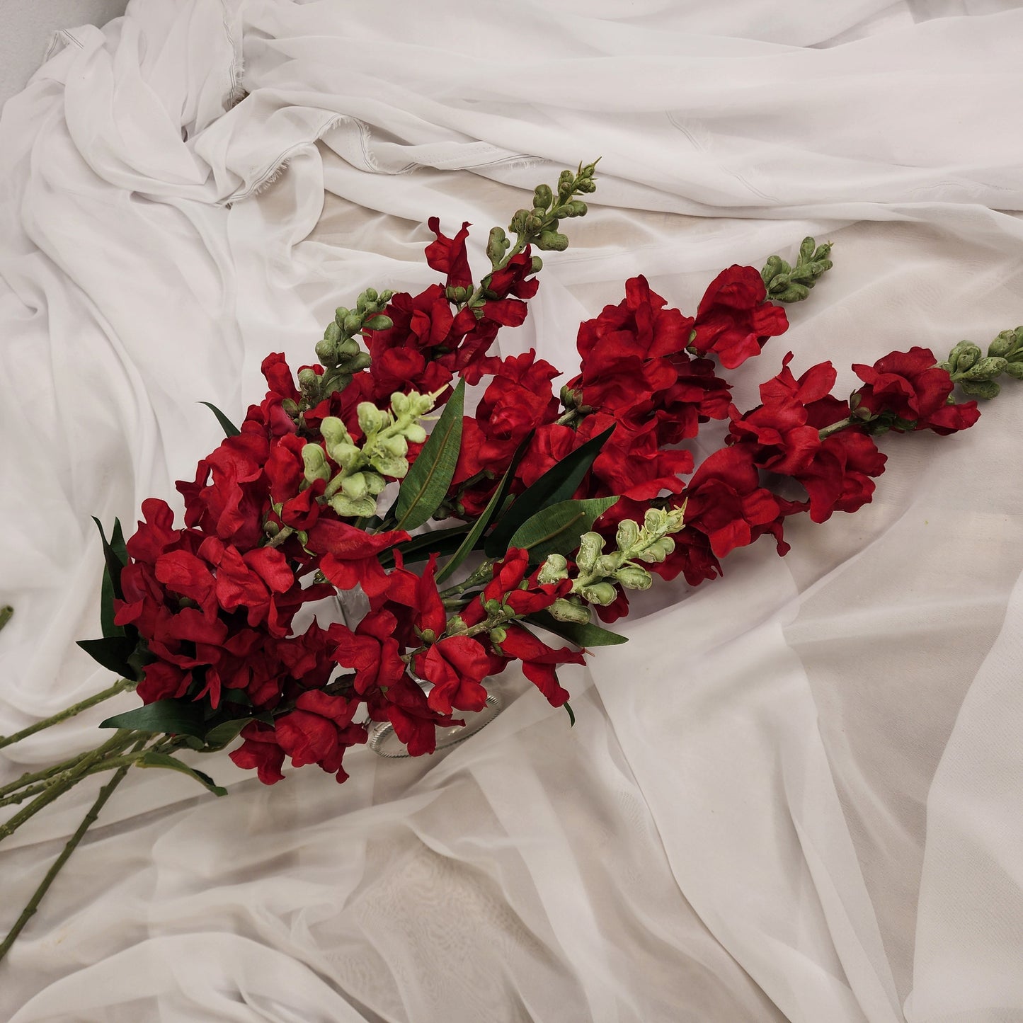 Red Snapdragons - Realistic Artificial Flowers