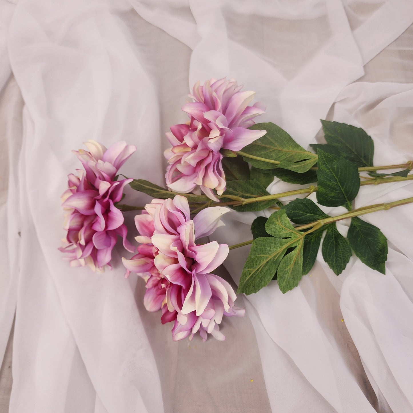 Lilac Swirl Dahlia Silk Touch- Realistic Artificial Flowers