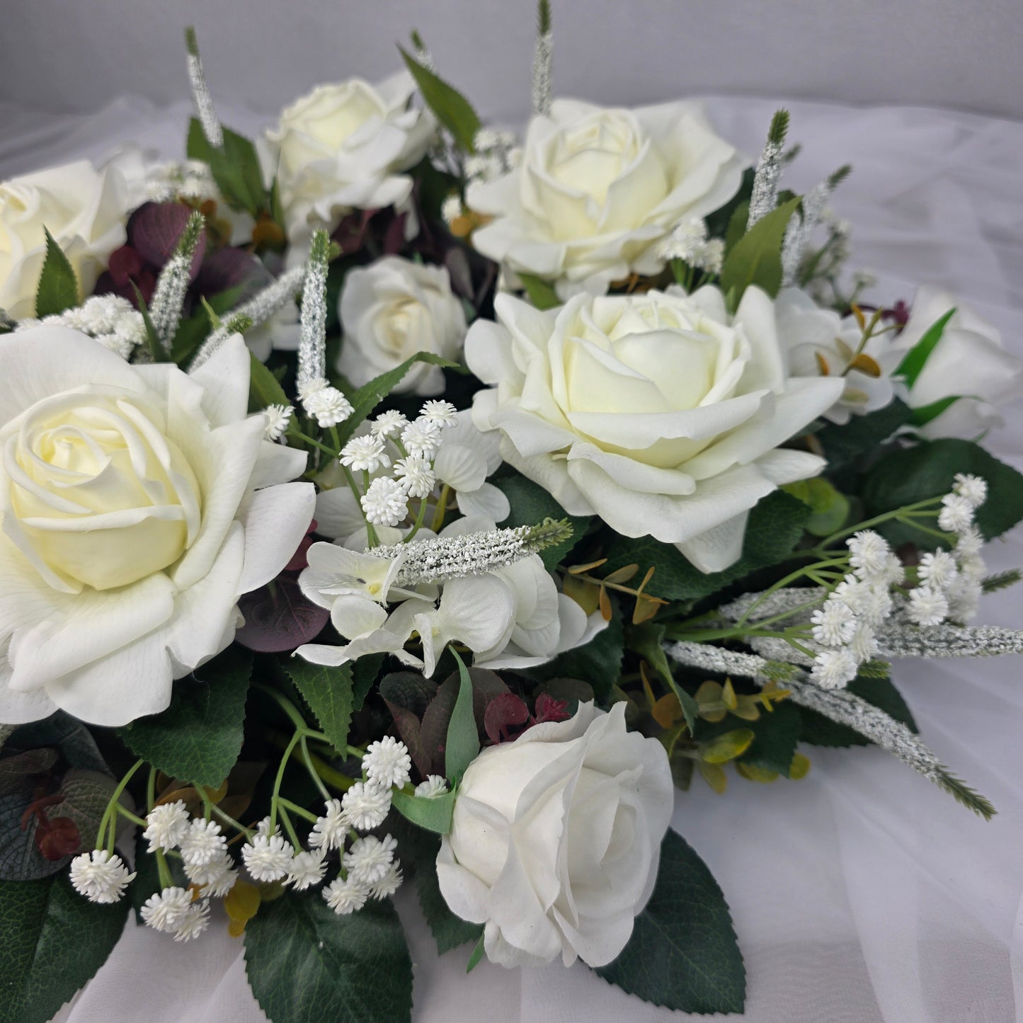 Wreath in Whites and Green