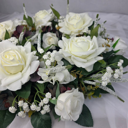 Wreath in Whites and Green