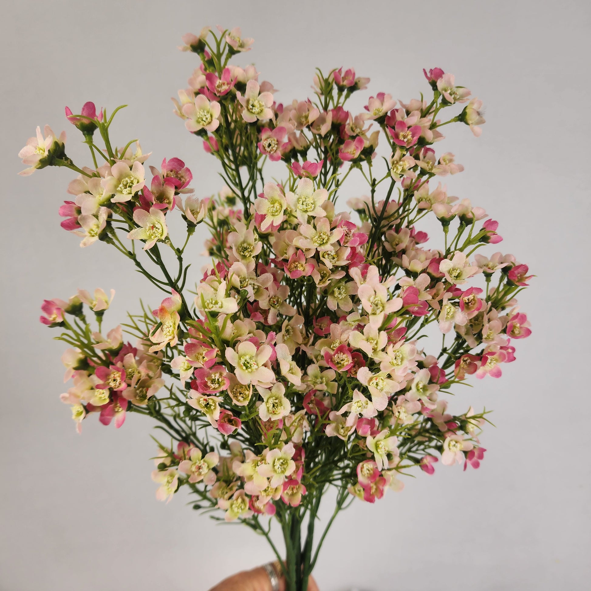 Wax Flower Spray Pale Pink - Realistic Artificial Flowers
