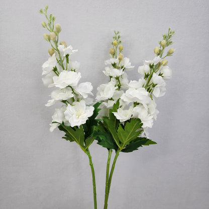 White Small Real Touch Delphinium - Realistic Artificial Flowers