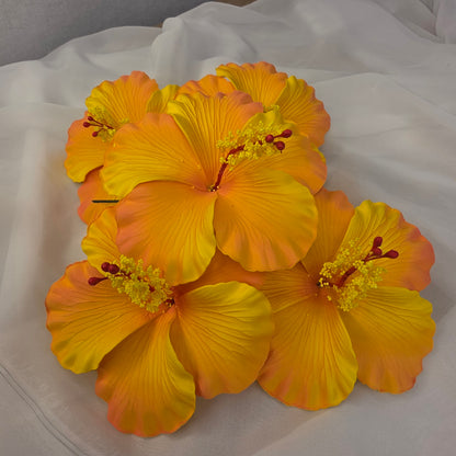 Peach Hibiscus 11.5 cm Flowerhead