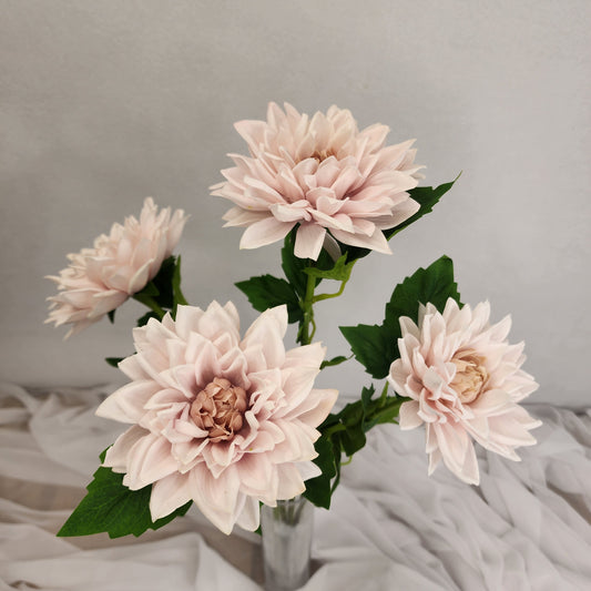 Light Pink Real Touch Dahlias-Realistic Artificial Flowers