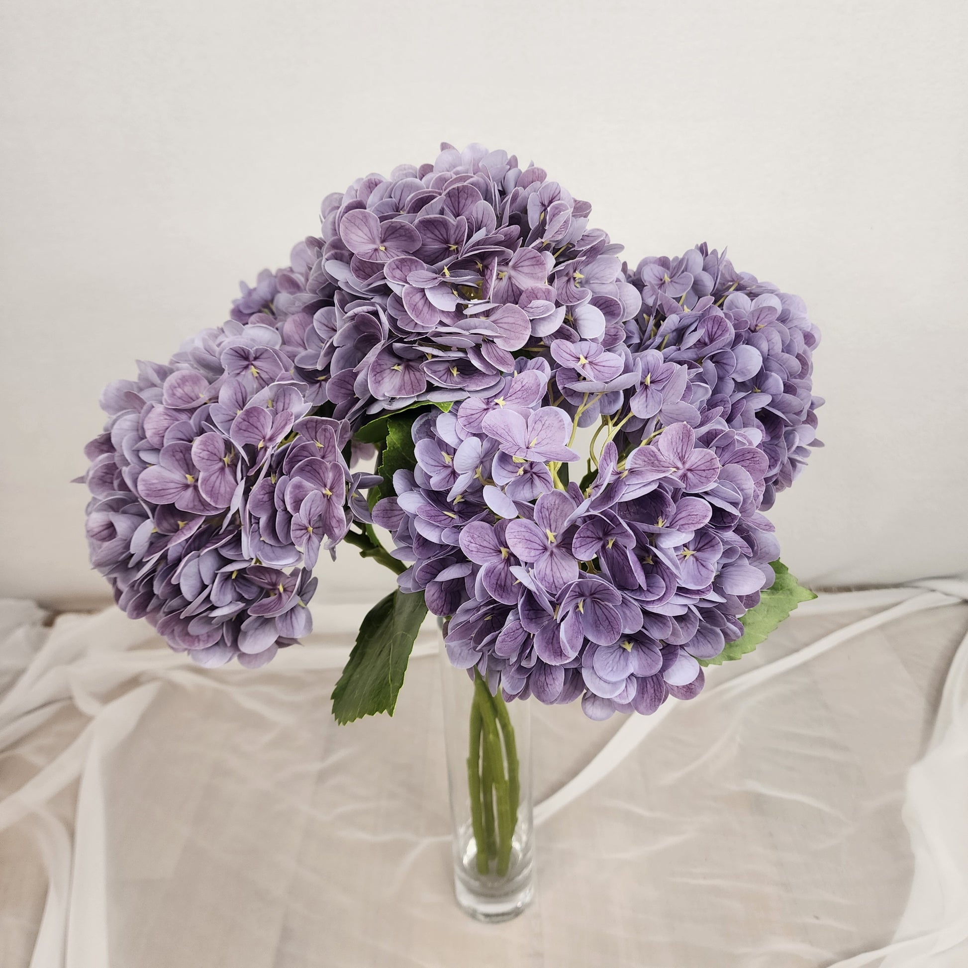 Lavender Real Touch Medium Hydrangea  - Realistic Artificial Flowers