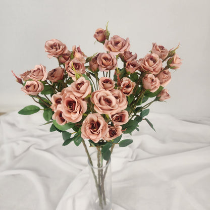 Dusty Pink Mini Rose Silk- Realistic Artificial Flowers