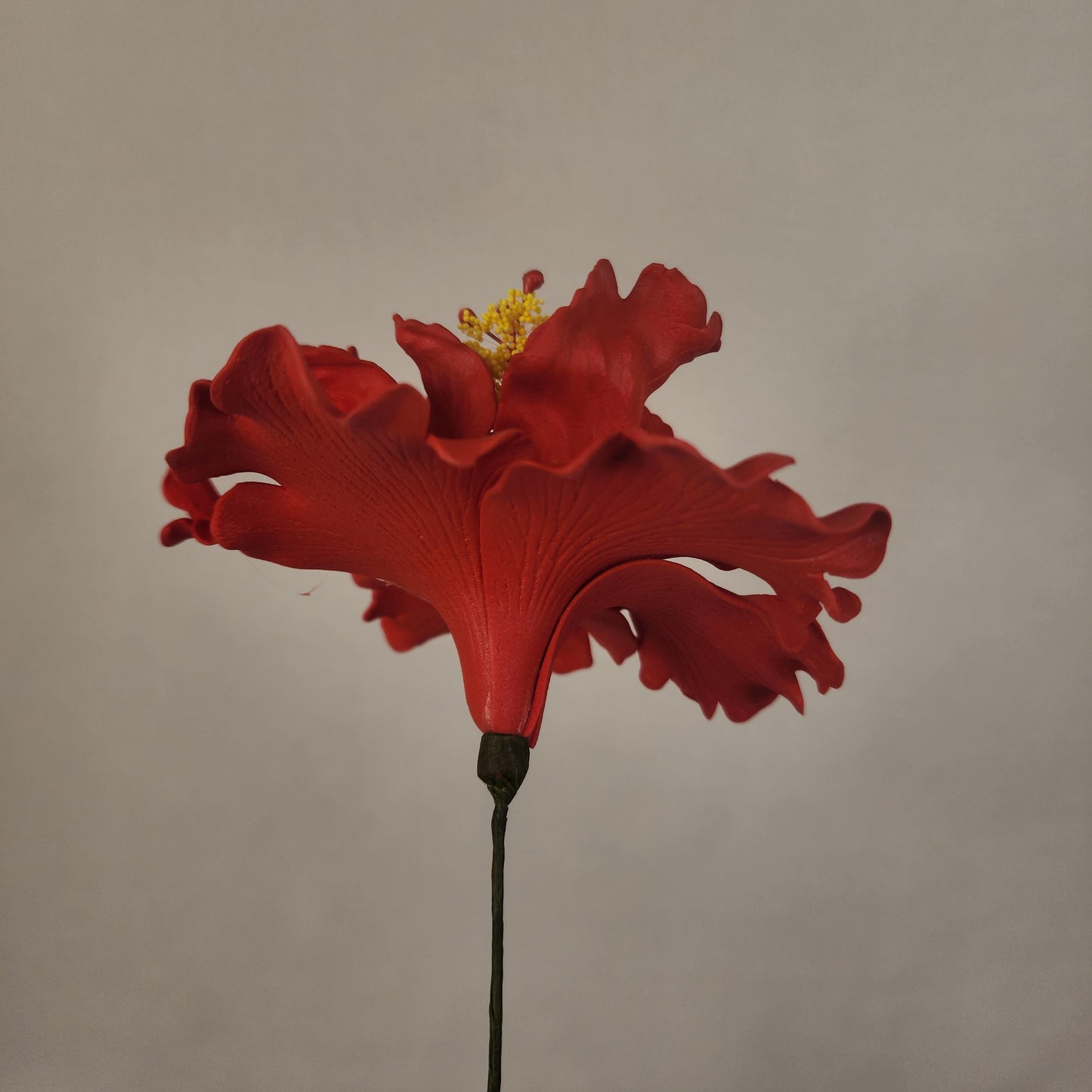 Red Double Hibiscus 11cm- Realistic artificial Flowers