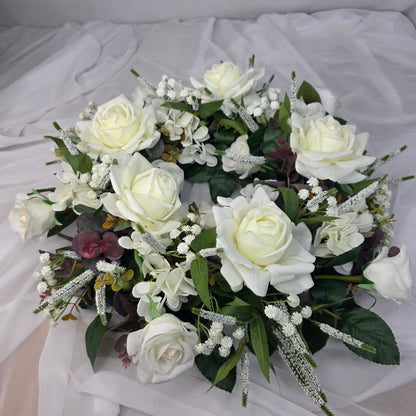Wreath in Whites and Green