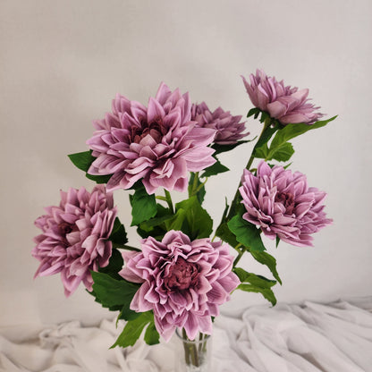 Mauve Real Touch Dahlias-Realistic Artificial Flowers