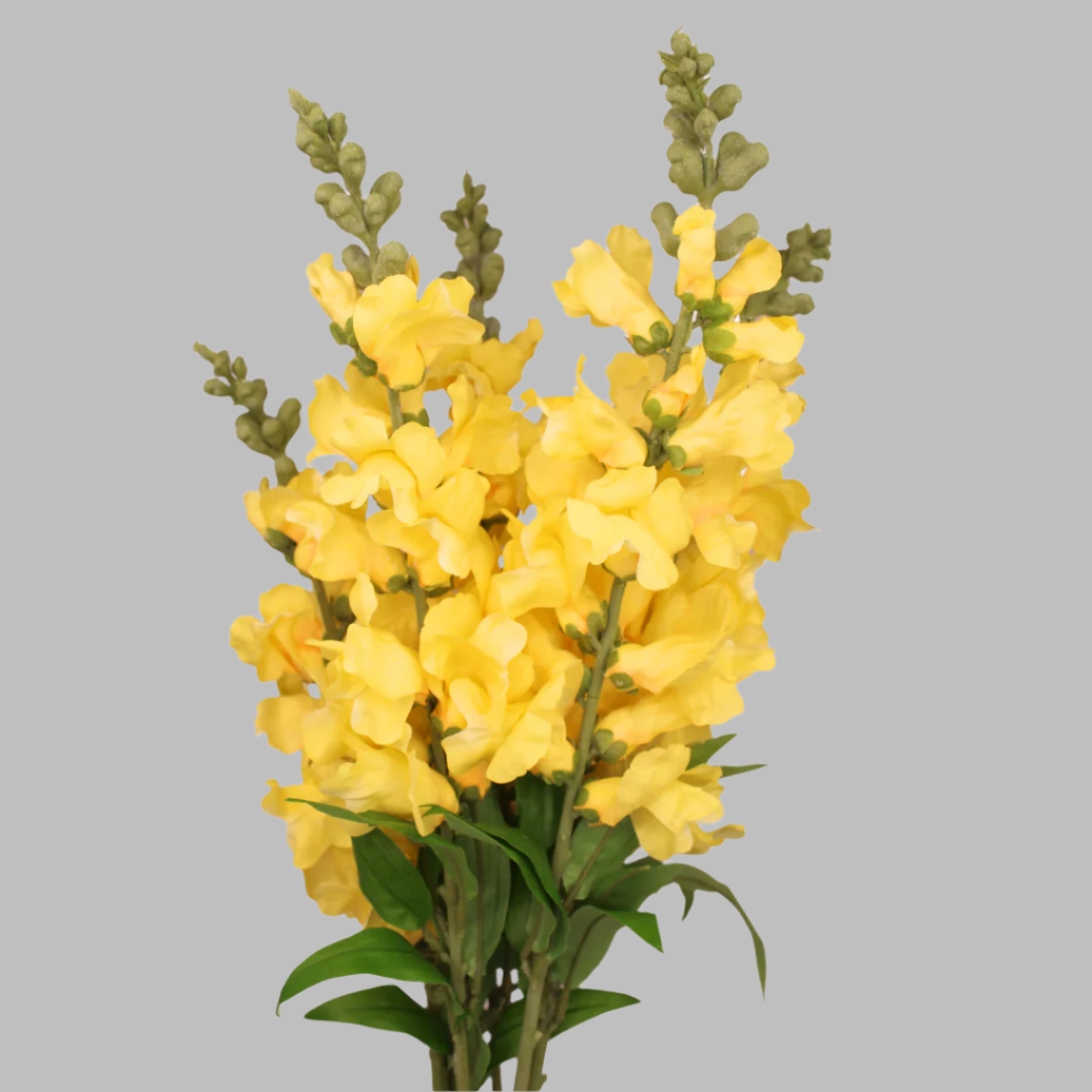 Snapdragon Altificial Yellow Snapdragon - Soft Silk – Realistic Artificial Flowers